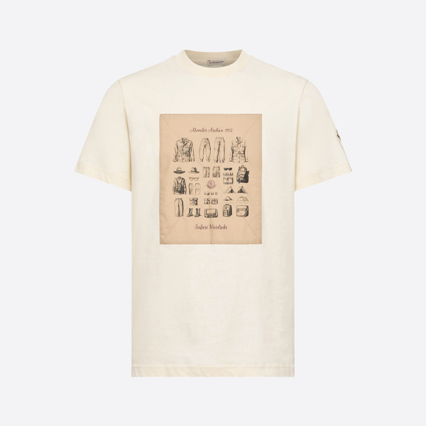 モンクレールのプリント入り半袖Tシャツ
