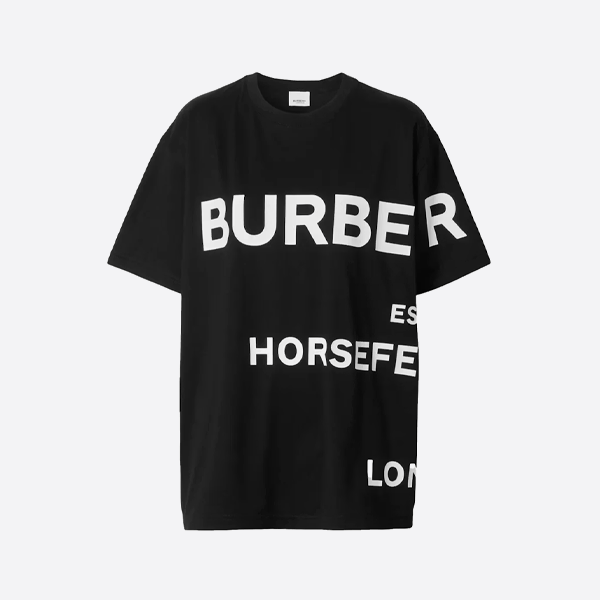 バーバリーのロゴプリント入り半袖Tシャツ