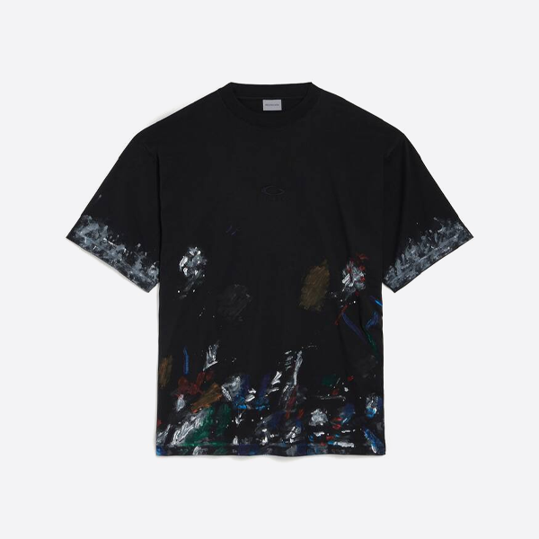 バレンシアガの新作ペイントグラフィティ半袖Tシャツ
