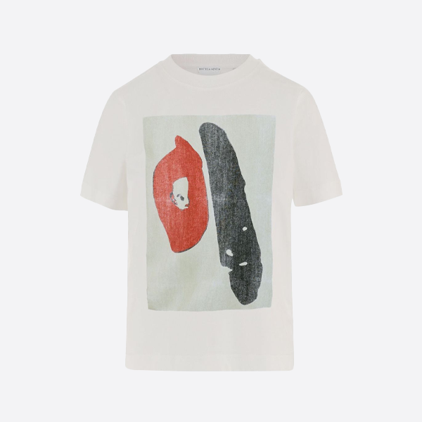 ボッテガ・ヴェネタ アブストラクトアートプリント 半袖Tシャツ