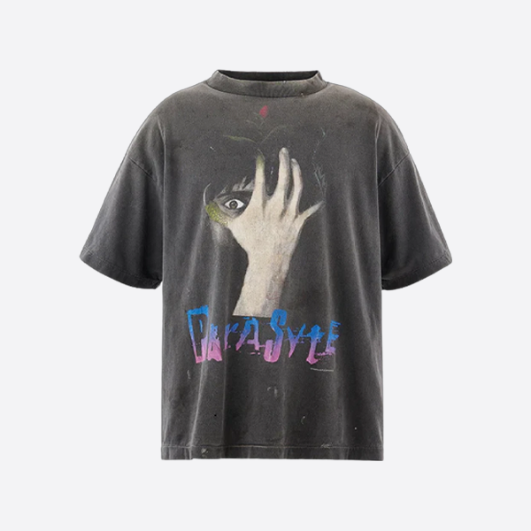 聖ミカエル パラサイト プリント 半袖Tシャツ