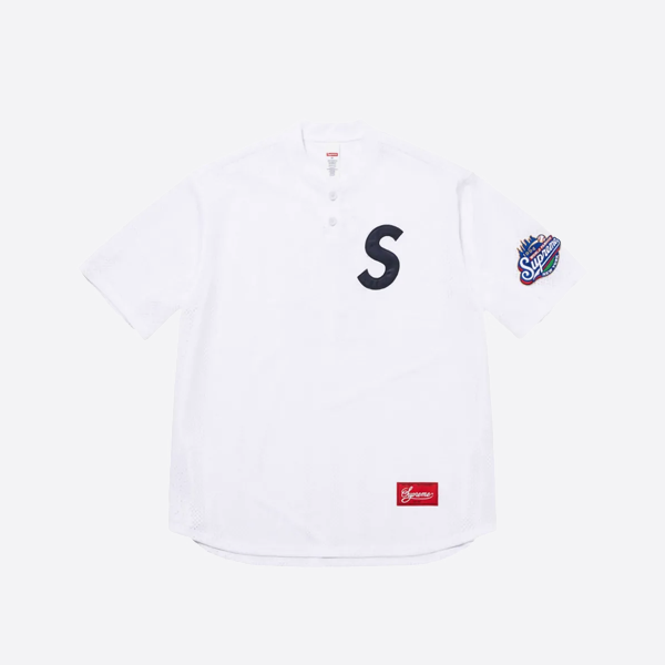 シュプリーム S11 ベースボール ヘンリーカラー Tシャツ (ホワイト)
