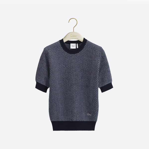 ディオール ジャカード刺繍ニット半袖Tシャツ