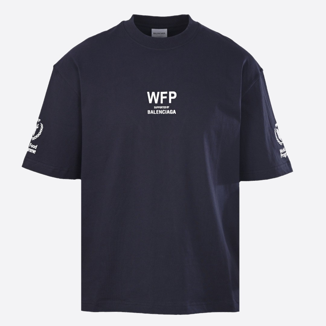 バレンシアガ WFP ミディアムフィット Tシャツ ネイビー