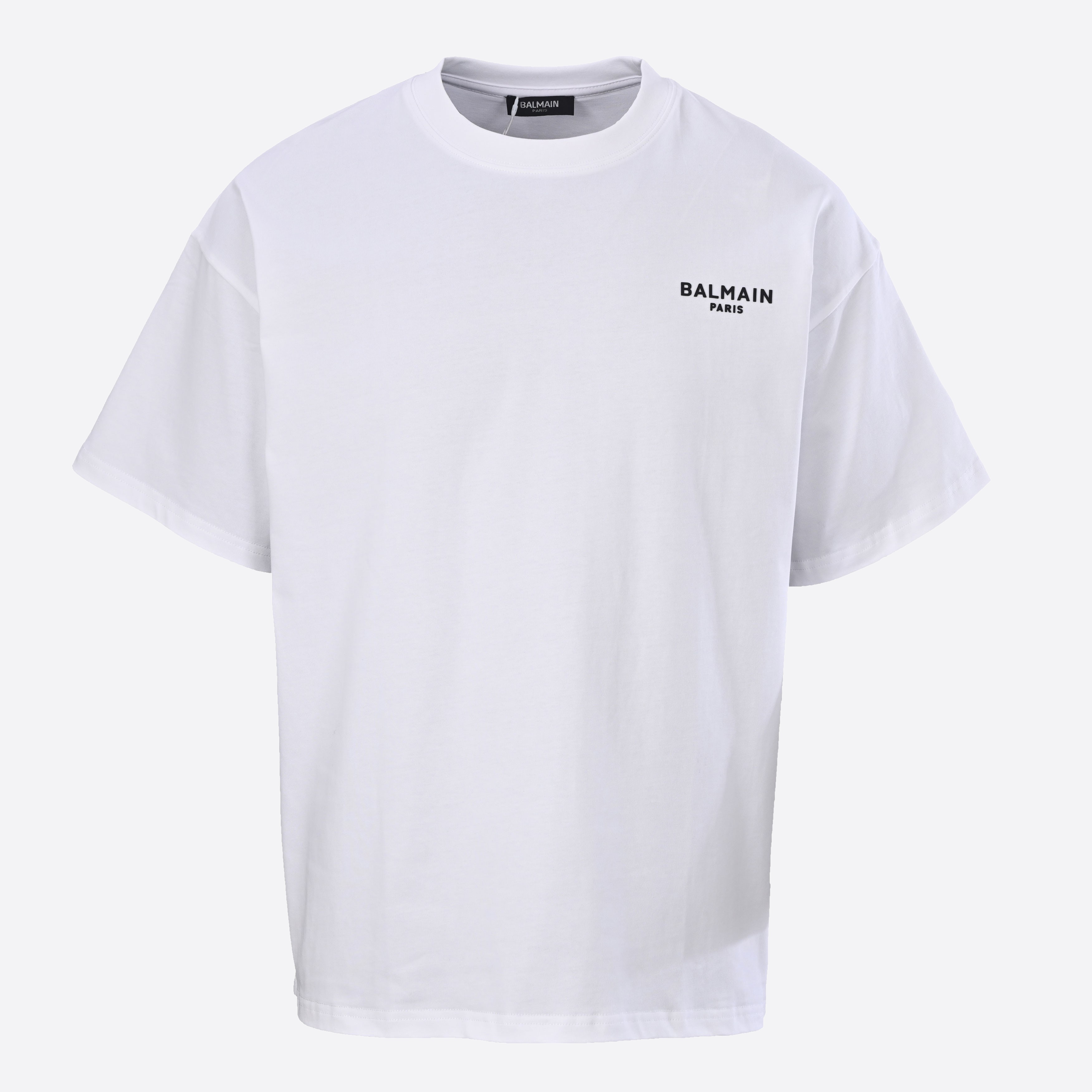 バルマン スモールロゴ ボンディング Tシャツ ホワイト ブラック