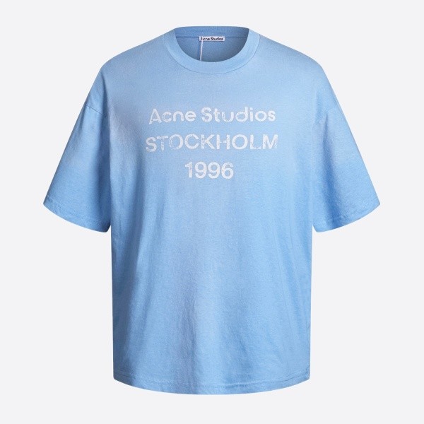 アクネ ストゥディオズ 1996ロゴTシャツ アイスブルー