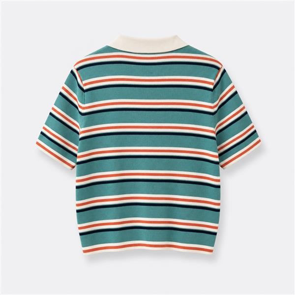 ファッション ストライプ ニット Tシャツ マルチカラー