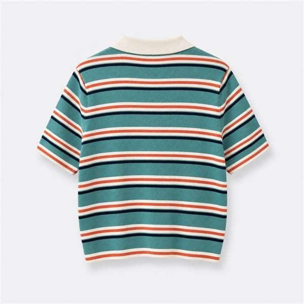 ファッション ストライプ ニット Tシャツ マルチカラー