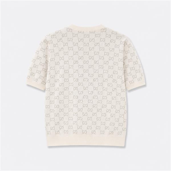 グッチ GG ジャカード ニットトップ ベージュ
