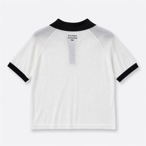 アクネ ストゥディオズ シアー スリム Tシャツ ホワイト ブラック