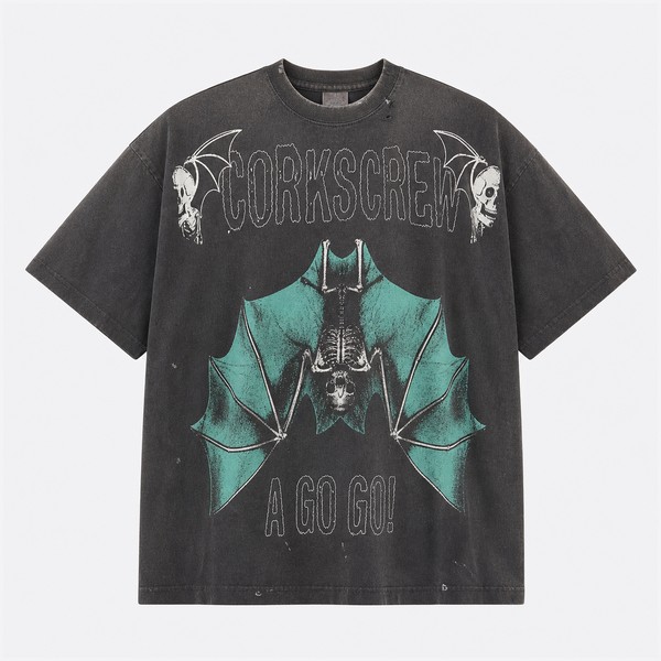 セント マイケル x 黒夢 KY_SS Tシャツ Kuroyume ブラック