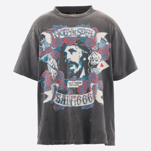 セント マイケル SS Tシャツ Bodyn Soul ブラック