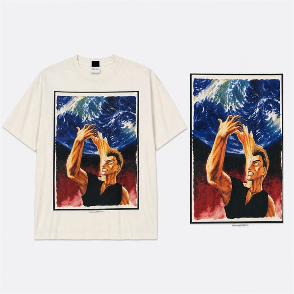 セント マイケル KJ_SS Tシャツ 寄生獣 ホワイト