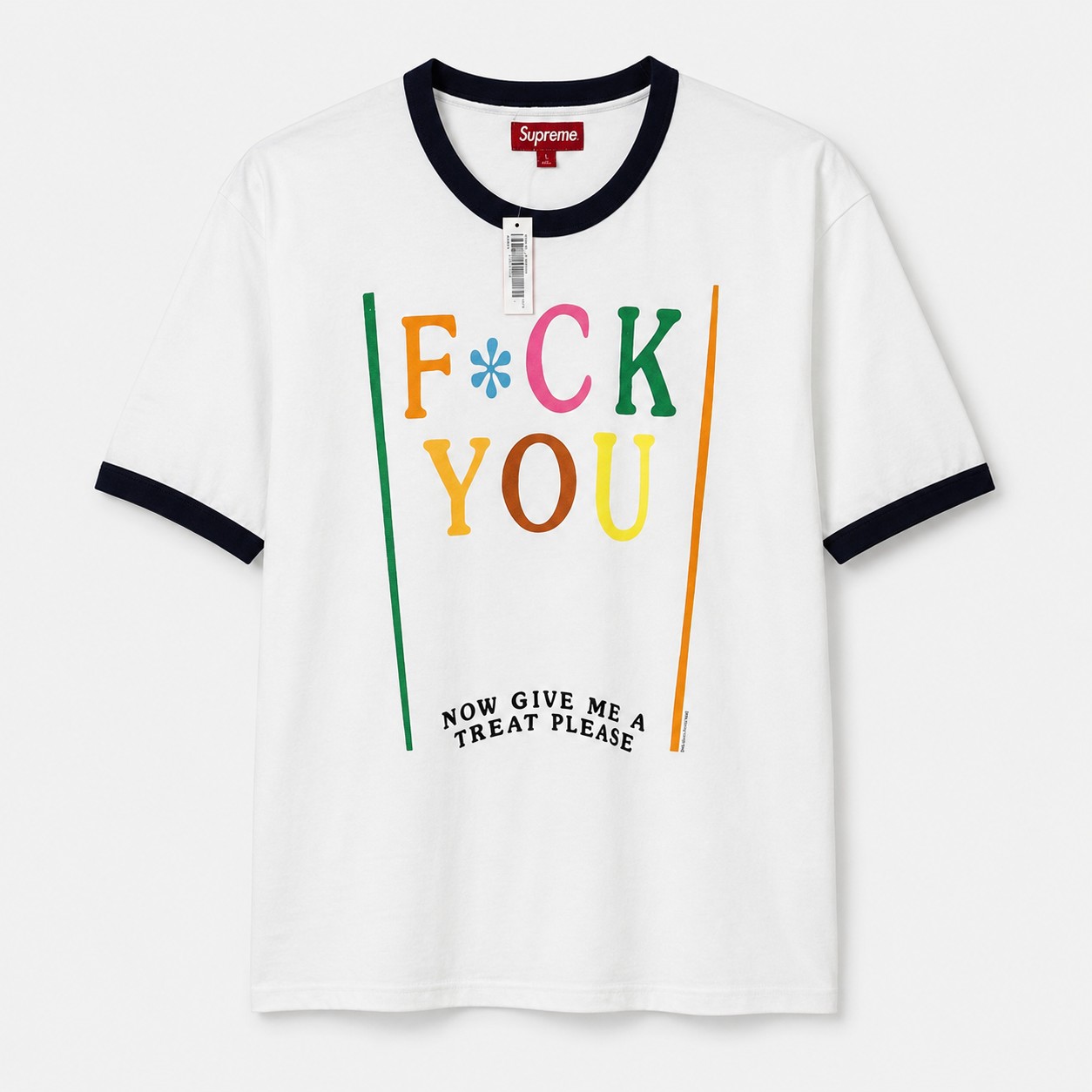 シュプリーム/マイク・ケリー リンガーTシャツ ホワイト