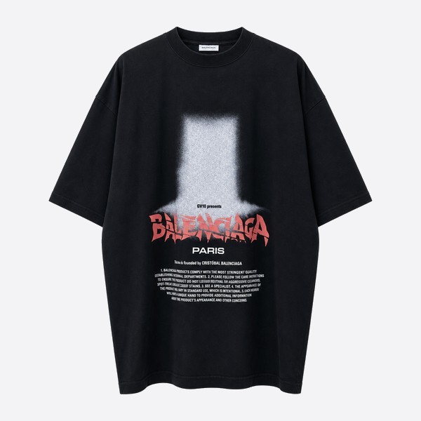 バレンシアガ Gate of God プリントTシャツ ブラック