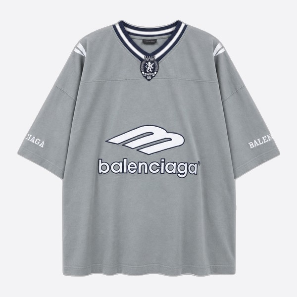 バレンシアガ 3B Football スポーツTシャツ グレー