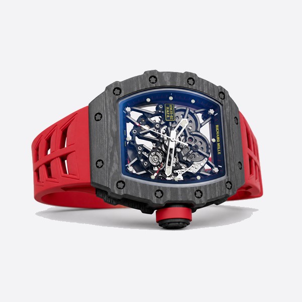 リシャール ミル RM35-02 カーボン オープンワーク ウォッチ Red ストラップ
