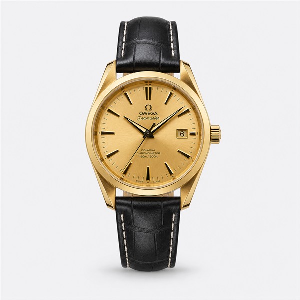 オメガ Seamaster Aqua Terra ウォッチ Champagne ダイヤル ゴールド ケース