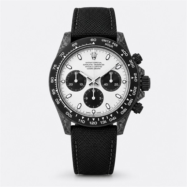 ロレックス Daytona DIW カーボン ウォッチ シルバー Panda ダイヤル