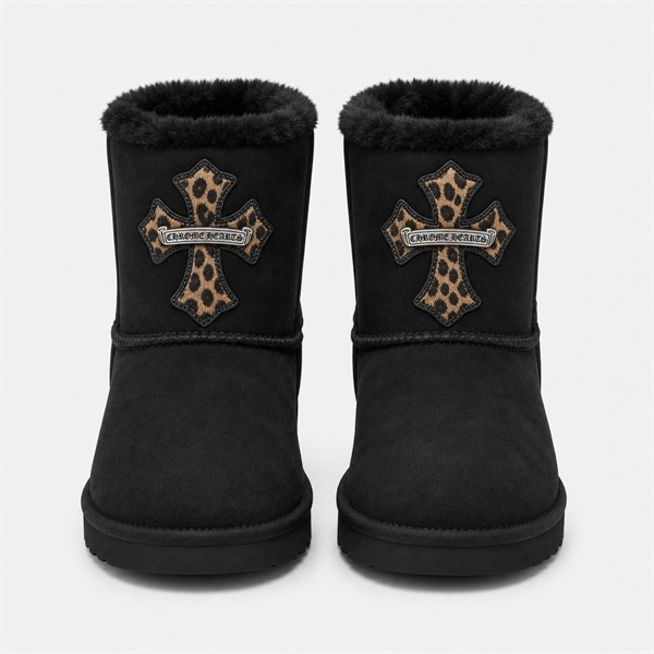 クロムハーツ x UGG Haircalf Mid Snow ブーツ ブラック