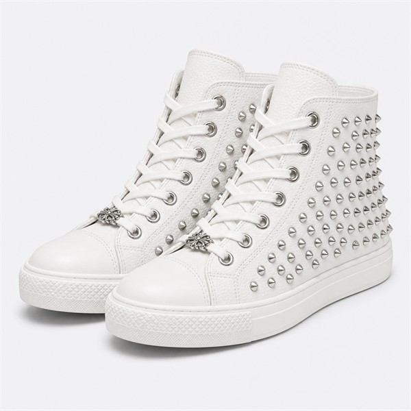 クロムハーツ x Converse スタッズ ハイトップ スニーカー ホワイト