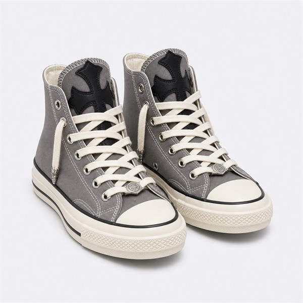 クロムハーツ x コンバース Haircalf 1970s High Top スニーカー グレー