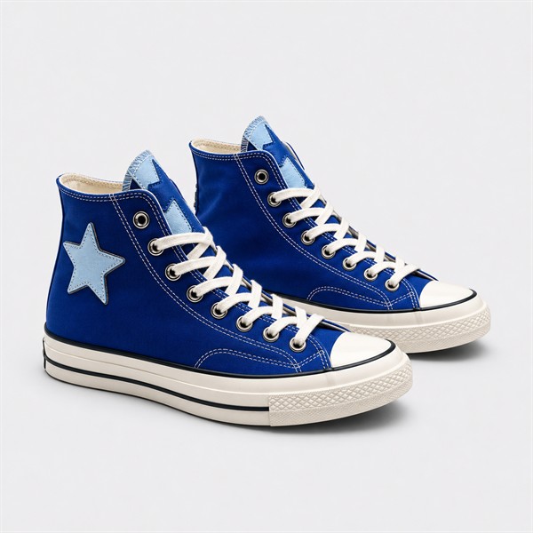 クロムハーツ x コンバース クロス 1970s High Top スニーカー ブルー マルチカラー