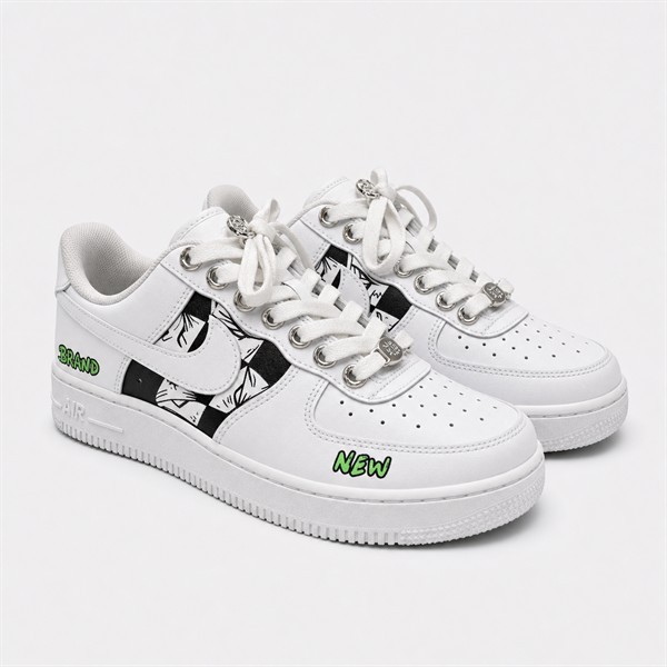 クロムハーツ x ナイキ ハンドペイント Air Force 1 スニーカー マルチカラー