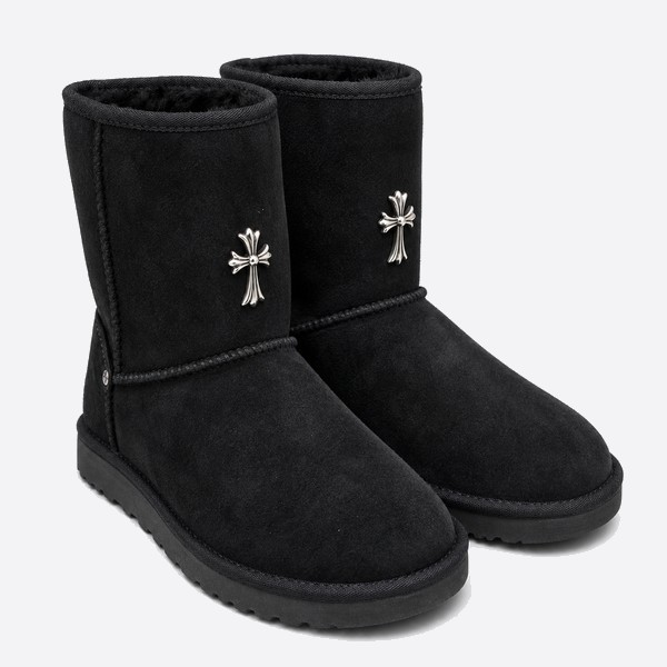 クロムハーツ x UGG クロス Mid Snow ブーツ ブラック