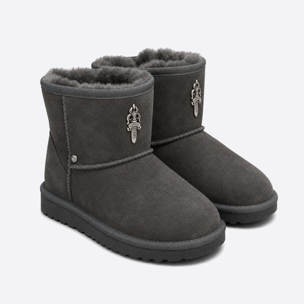 クロムハーツ x UGG Mid Snow ブーツ グレー