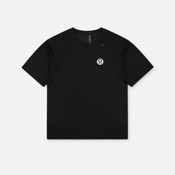 ルルレモン ベンチレーテッド ビッグロゴTシャツ ブラック