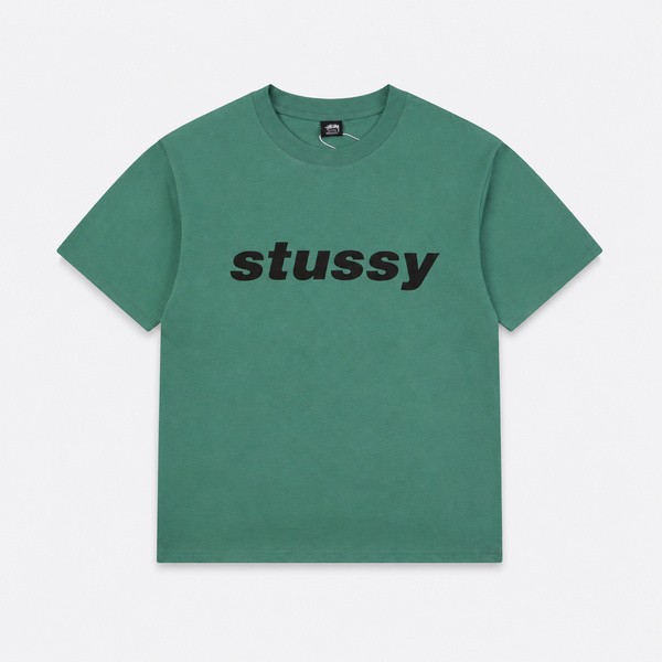ステューシー ハーフトーンシャーク プリントTシャツ グリーン