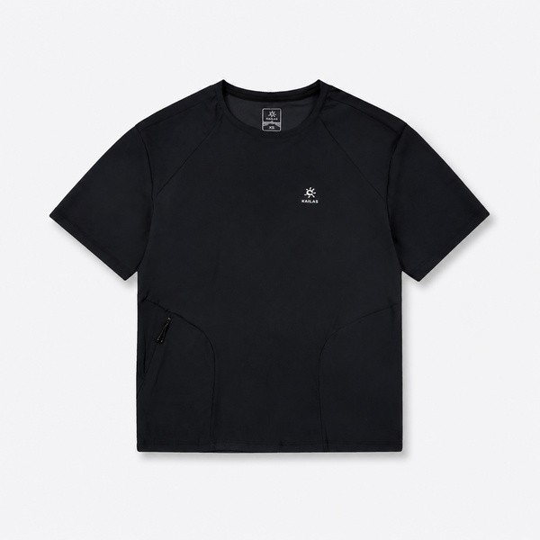 ケイラス レーザーボンデッド ヘムポケット 速乾Tシャツ ブラック