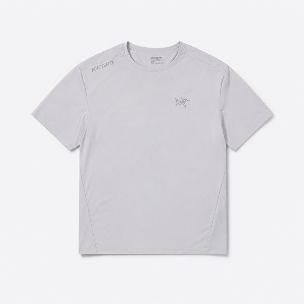 アークテリクス ショルダーバードロゴ コットンTシャツ ライトグレー