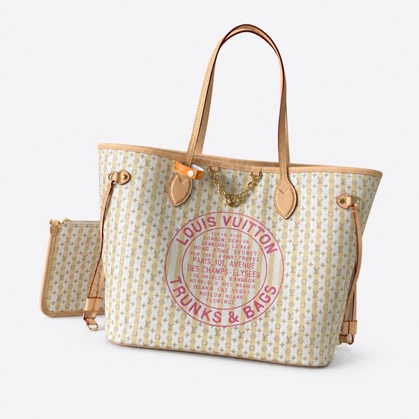 ルイ・ヴィトン ネヴァーフル MM LV スタンプ ベージュ M28457