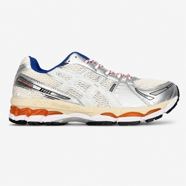 アシックス Gel-Kayano 12.1 ローカット ランニングシューズ ホワイト オレンジ
