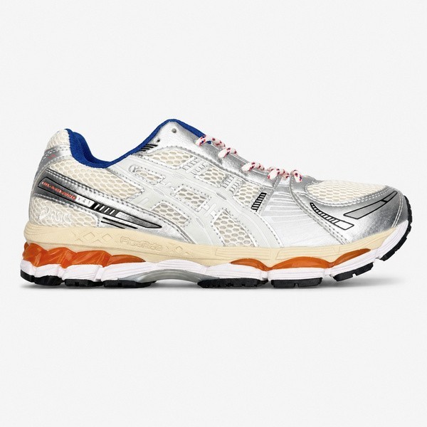 アシックス Gel-Kayano 12.1 ローカット ランニングシューズ ホワイト オレンジ