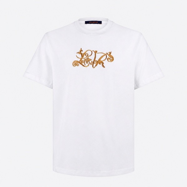 ルイヴィトン エンブロイダードシグネチャー Tシャツ ホワイト 1AJGHW