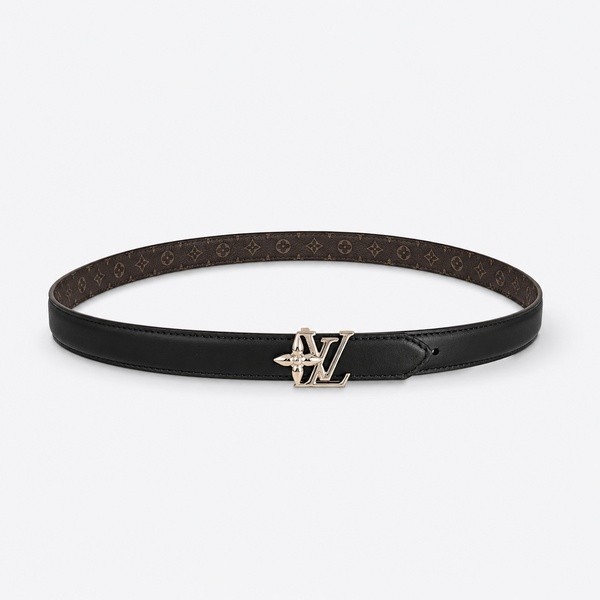 ルイヴィトン Pretty LV 20mm リバーシブルベルト ブラック ゴールド