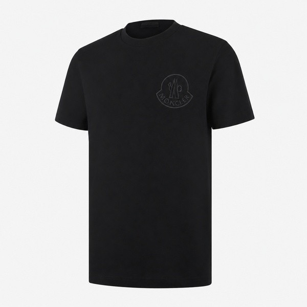 モンクレール 3Dバッジプリント Tシャツ ブラック