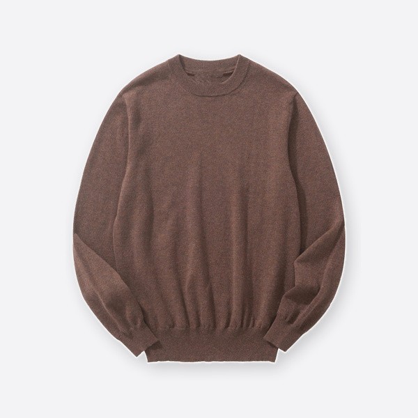 ロロ・ピアーナ Classic ベビーカシミヤ クルーネック トープ FAN1201