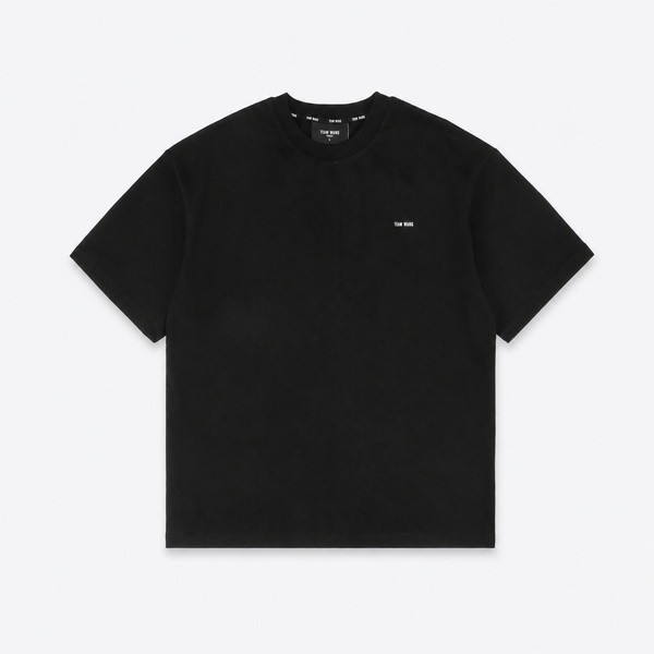 チームワン The Original 1 ホワイトレター Tシャツ ブラック