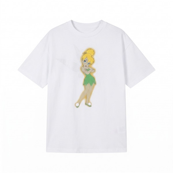 白 カートゥーングラフィック Tシャツ