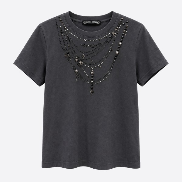 クロムハーツ ラインストーン ウォッシュド Tシャツ