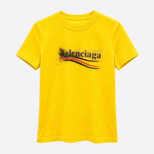 バレンシアガ ラインストーン ロゴ Tシャツ