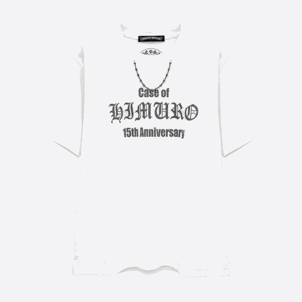 クロムハーツ ネックレスディテール ウォッシュド グラフィック Tシャツ