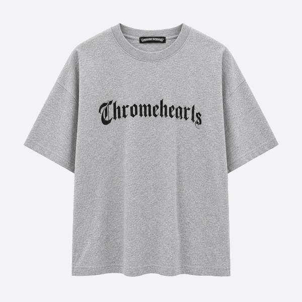 クロムハーツ ラインストーンロゴ ウォッシュ加工Tシャツ