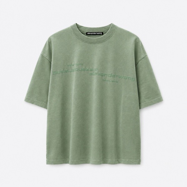 アレキサンダー ワン フォームロゴ ウォッシュ Tシャツ グリーン
