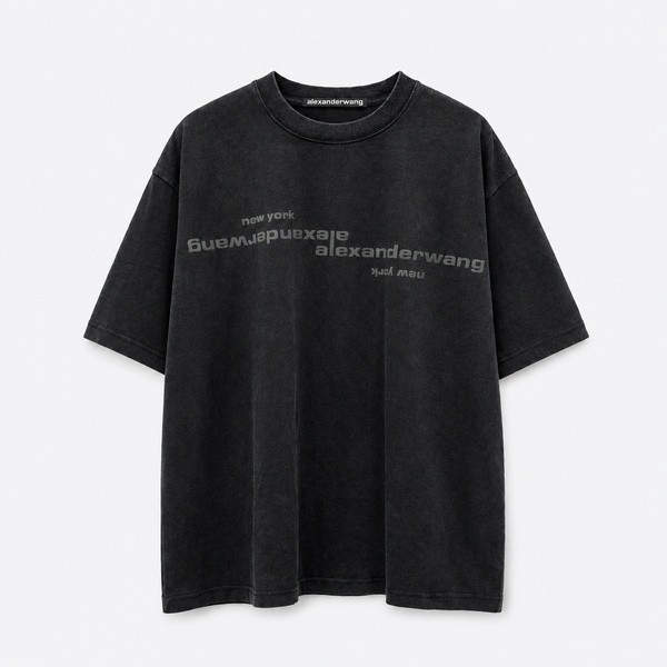 アレキサンダー ワン フォームロゴ ウォッシュ Tシャツ ブラック