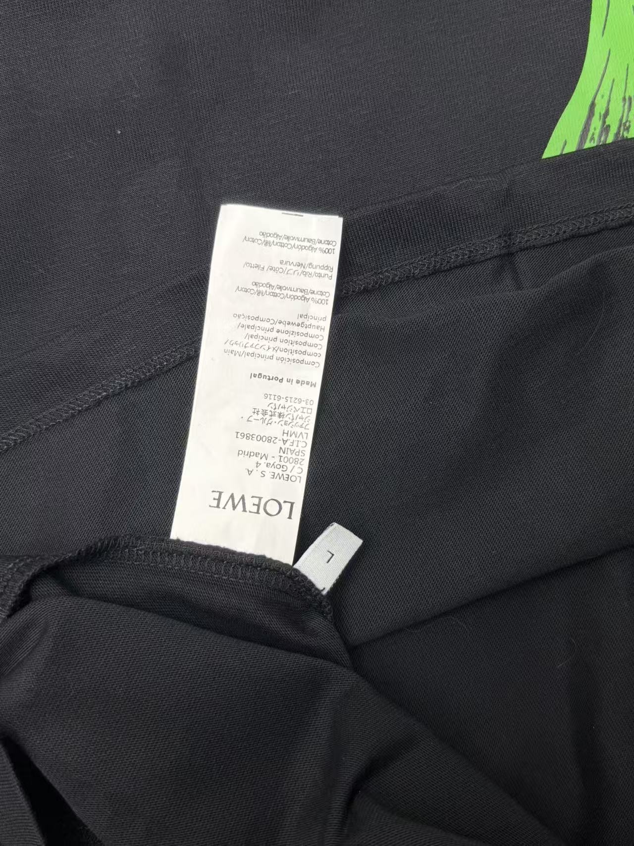 「正規品級」ロエベ x パウラズ イビサ フローラル リラックスフィット Tシャツ ブラック
